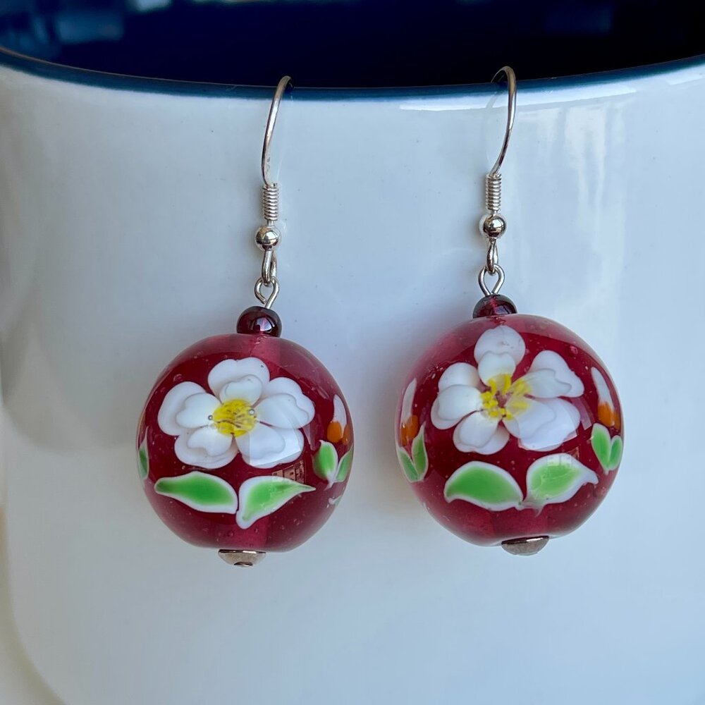 0.79” (20 mm) Large Handcrafted Italian Art Glass Earrings Collection | Master A